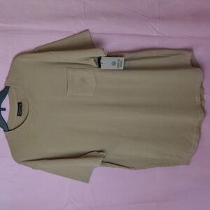 Ninth Hall Fundamentals Zumiez Round Hem Oversized Neutral Tan Pocket Tee Large